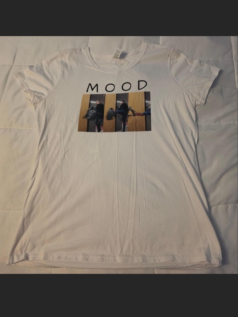 Fruit of the Loom White MOOD Photo-Panel Graphic Tee